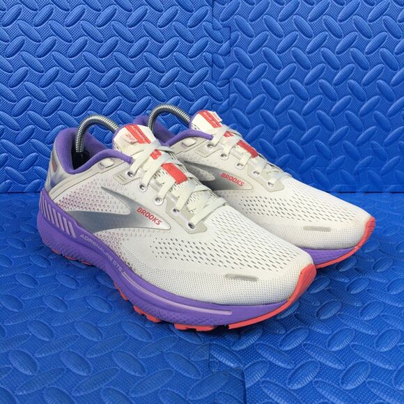 Brooks Adrenaline GTS 22 Womens Running Shoes White Athletic Sneaker Size 10B - Picture 6 of 11